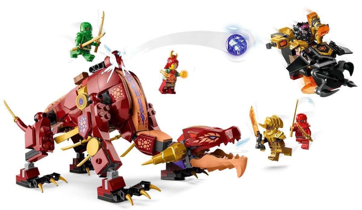 LEGO® Ninjago: un dragón de lava que se transforma en una ola de fuego